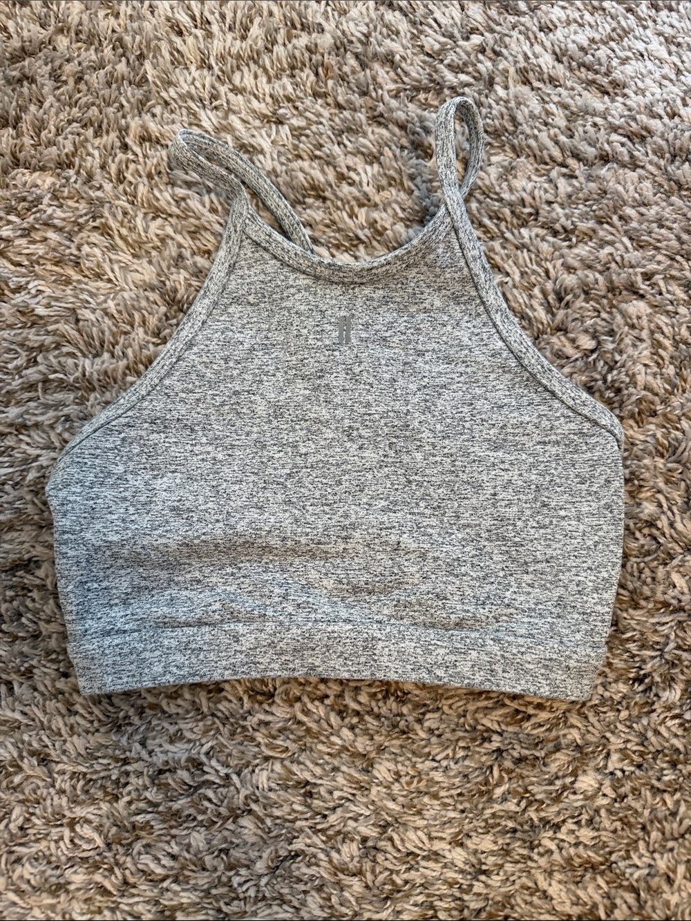 NOBULL Heather Gray High-Neck Sports Bra